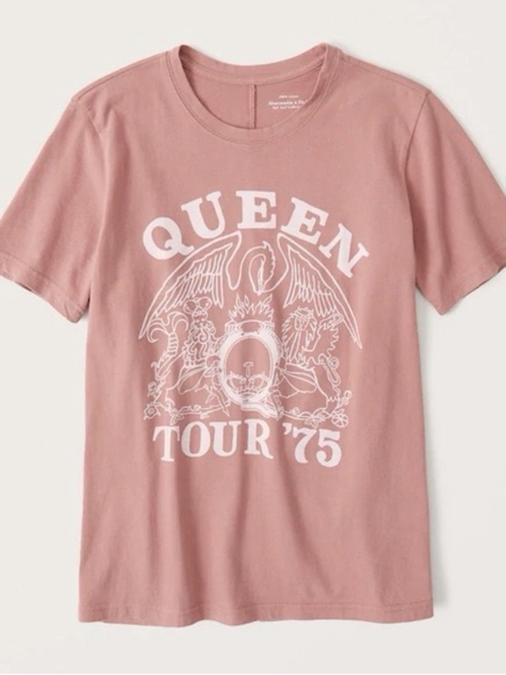 Abercrombie & Fitch Queen Tour '75 Graphic Tee - Dusty Rose Size M